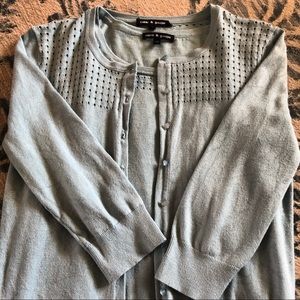 Cable & Gauge mint cardigan set